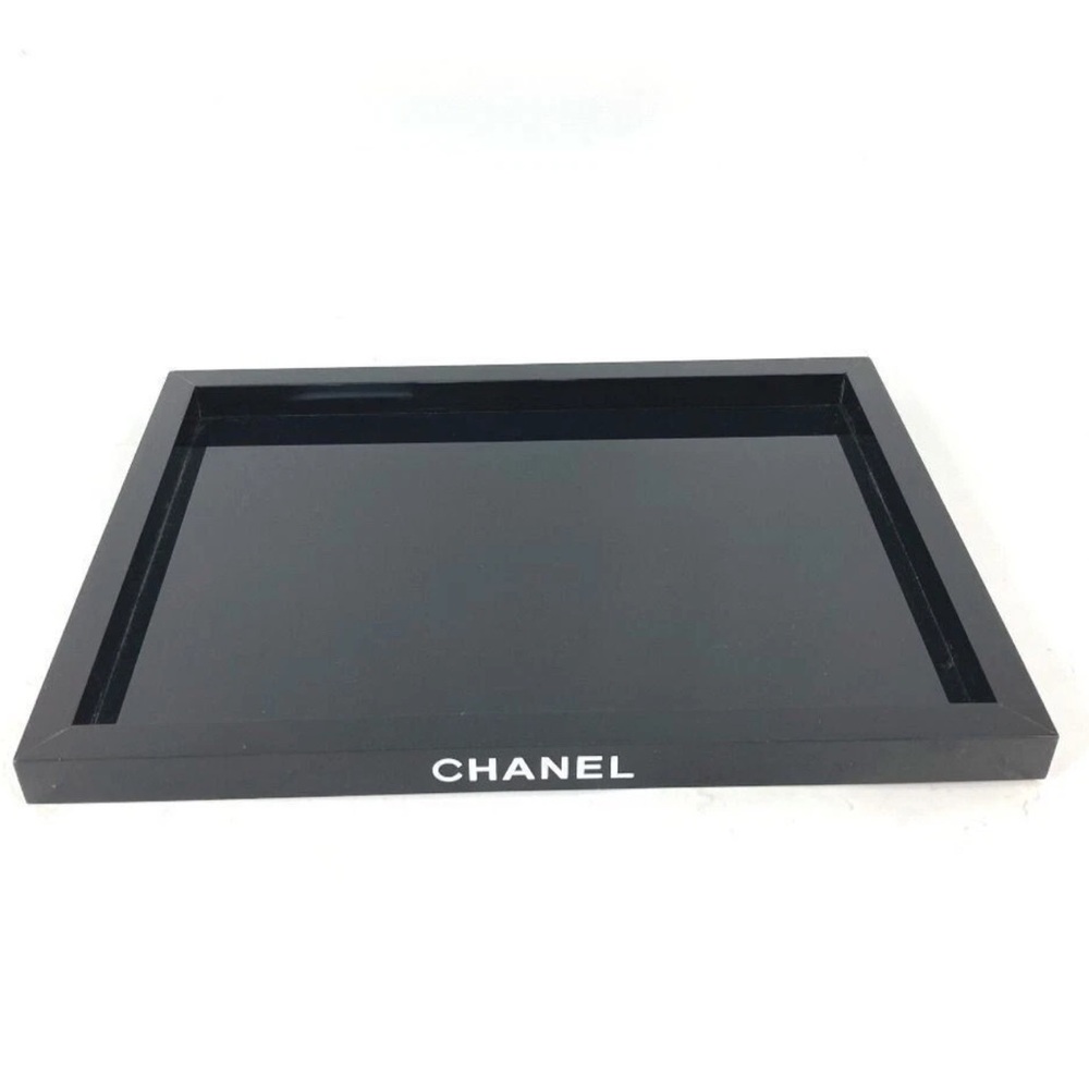 Vip Gift ChanelBeauty Acrylic w/ Velvet interior Black Tray Organiser with BOX